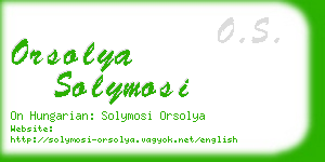 orsolya solymosi business card